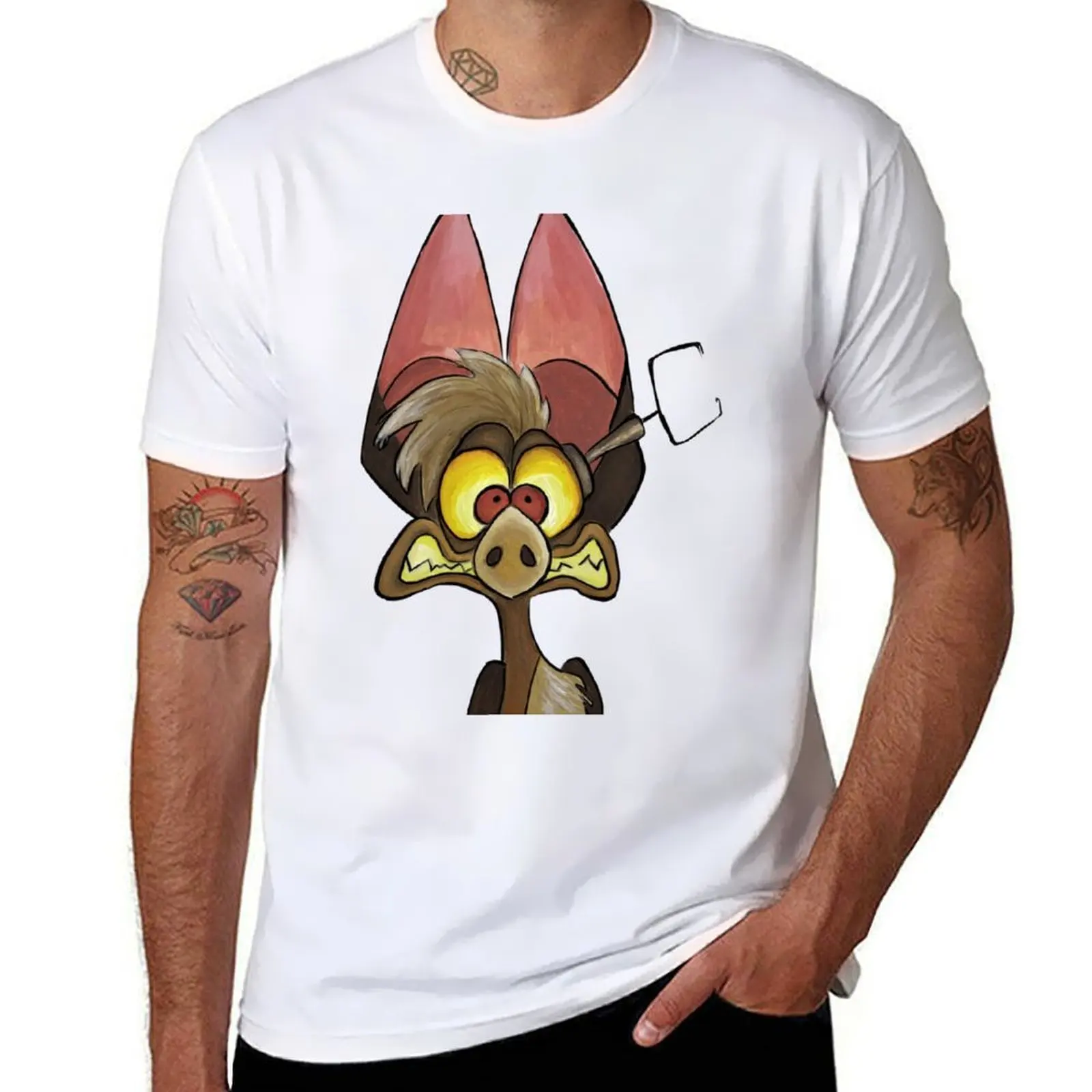 

Batty Koda from FernGully watercolor and acrylic T-Shirt man graphic t shirt t shirts cotton 100% T-Shirt