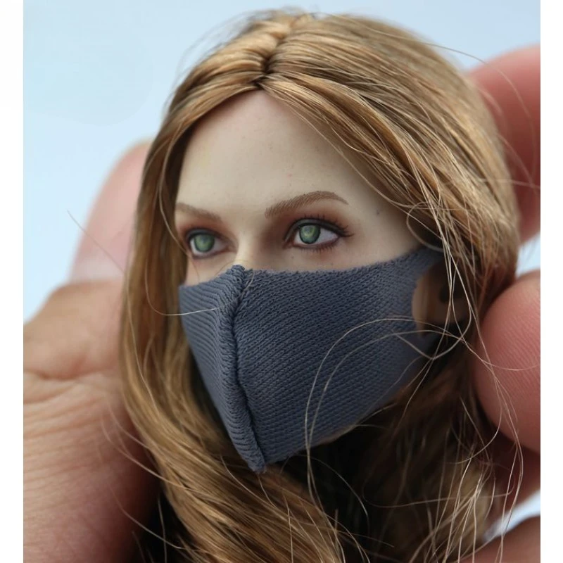 1/6 مقياس الجنود الإناث موضة قناع الوجه نموذج خمسة ألوان ل 12 "عمل أرقام الجسم رئيس النحت التبعي