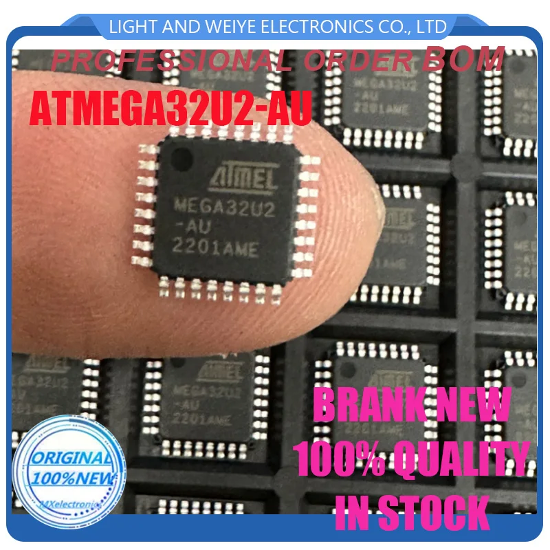 2pcs/lot ATMEGA32U2-AU TQFP-32 New Original AVR AVR® ATmega Microcontroller IC 8-Bit 16MHz 32KB (16K x 16) FLASH 32-TQFP (7x7)
