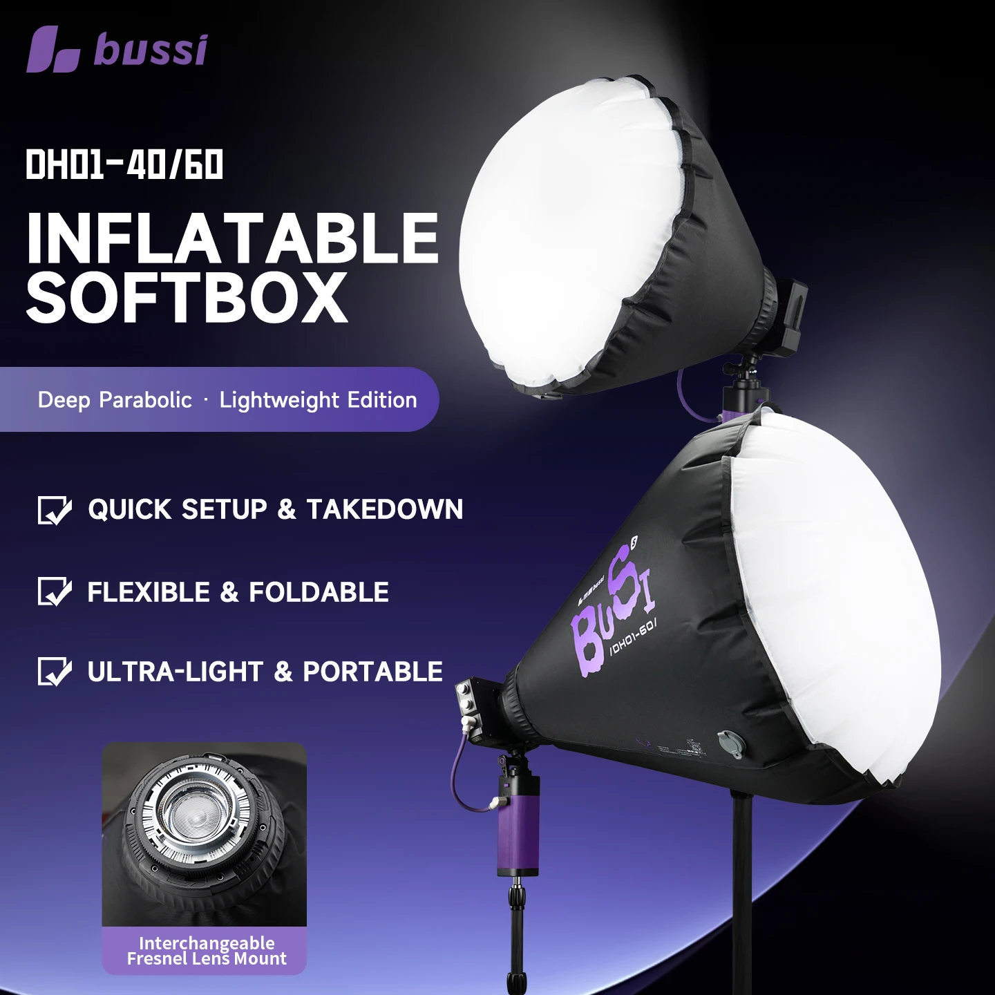 Inflatable Soft Light Lantern Softbox for 40-60cm Reflector Compatible with Godox Zhiyun Nanlite Selens Ulanzi Yongnuo