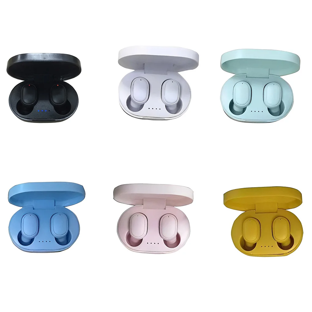 Bluetooth-compatible5.2 Headphones High-definition Wireless Earphones Earpieces Sports Headset Earbuds with Mic Yellow