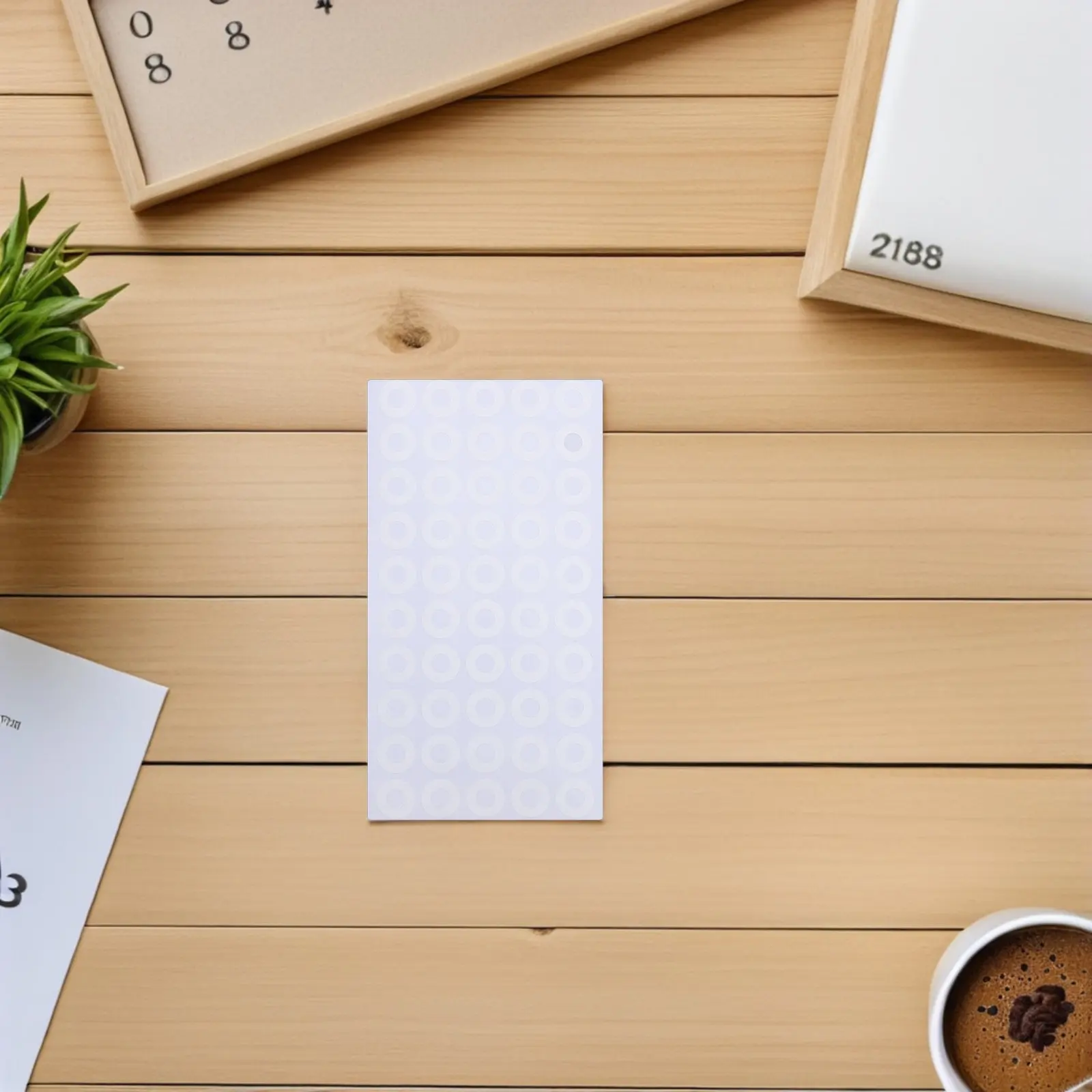 50Sheets Hole Reinforcement Stickers Self-Adhesive PVC Paper Hole Protectors for Loose Leaf Paper Binder School Office Home Use