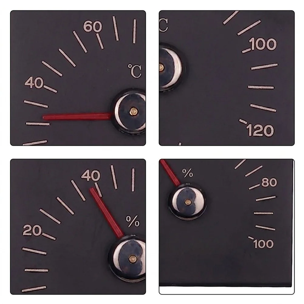 Metal Sauna Thermometer And Hygrometer Accurate 0-120C Temp= Humidity Gauge For Home Spa Hotel= Steam Room Accessories