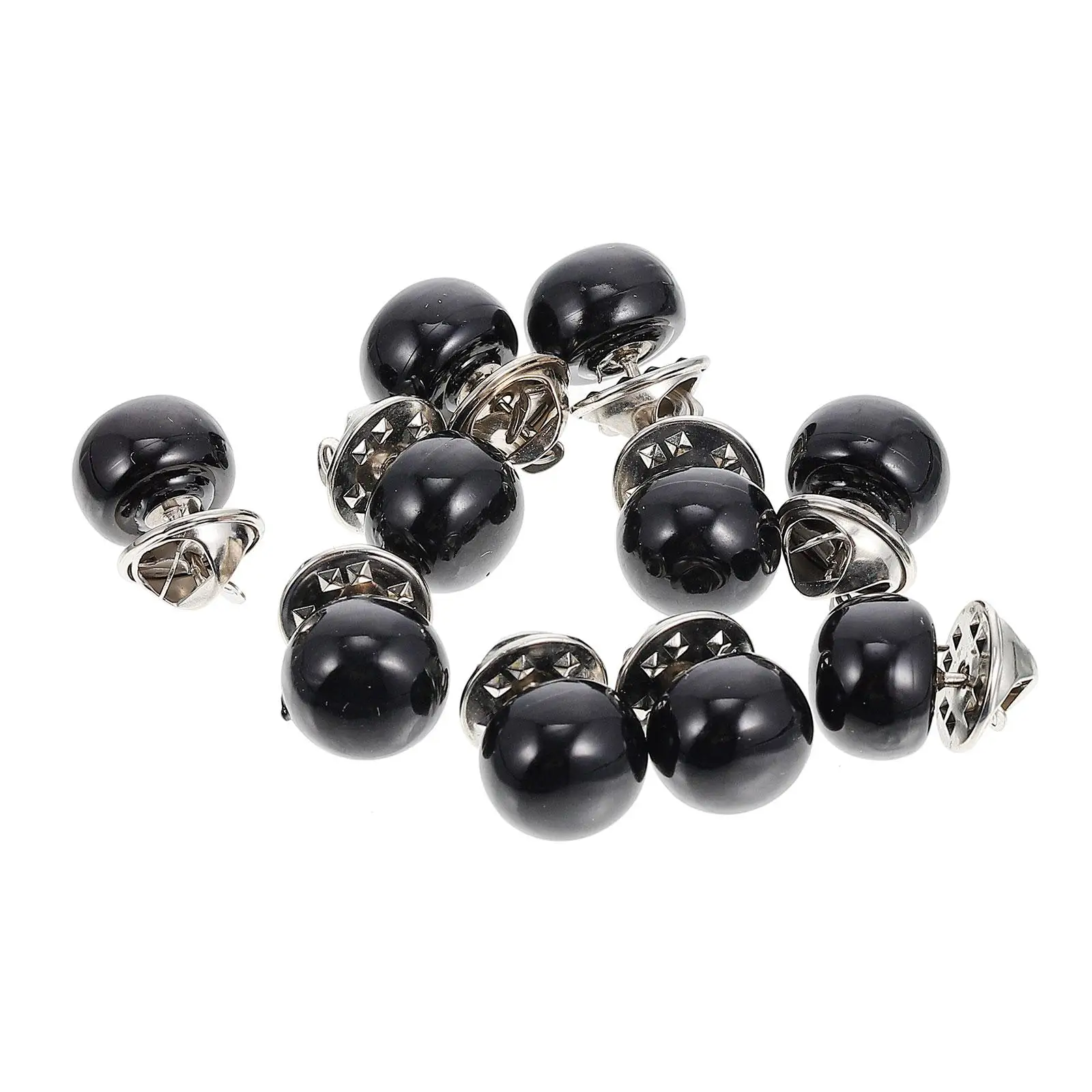 

10pcs Invisible Snaps Black Decorative Pearl No Sew Collar Corsages Safety Skirt Buttons Clothes Decorations Tool Parts