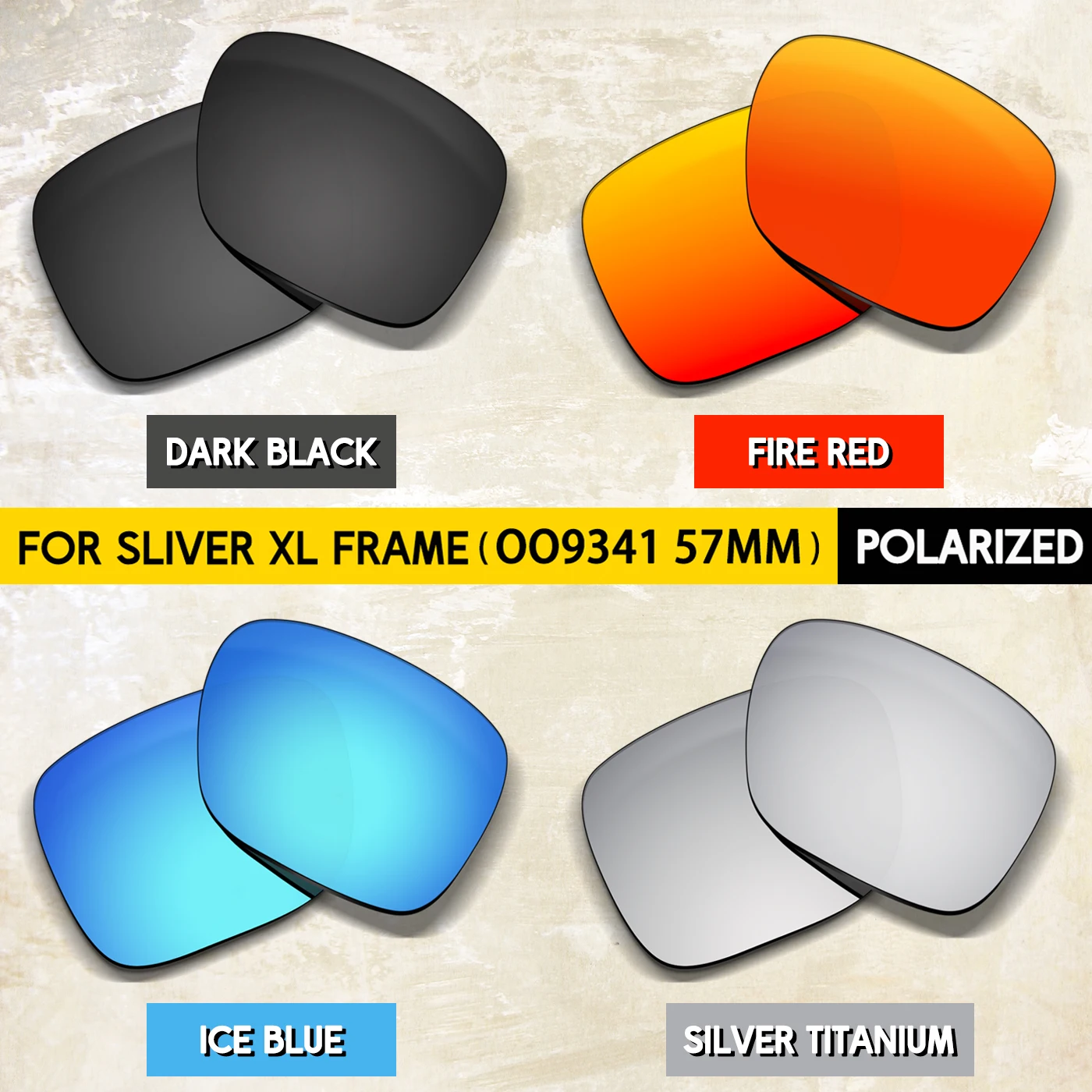 Thickness of 1.5MM Polarized Replacement Lenses for Oakley Sliver XL OO9341 57mm Sunglasses-Multi Colors