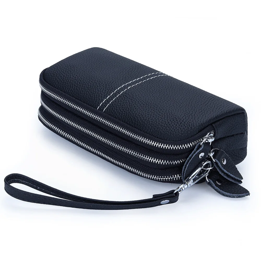 New Cow Leather Women Coin Purse Cluth Purse Anti-theft High Quality Ladies Wallet Card Holder Coin Case Key Bag