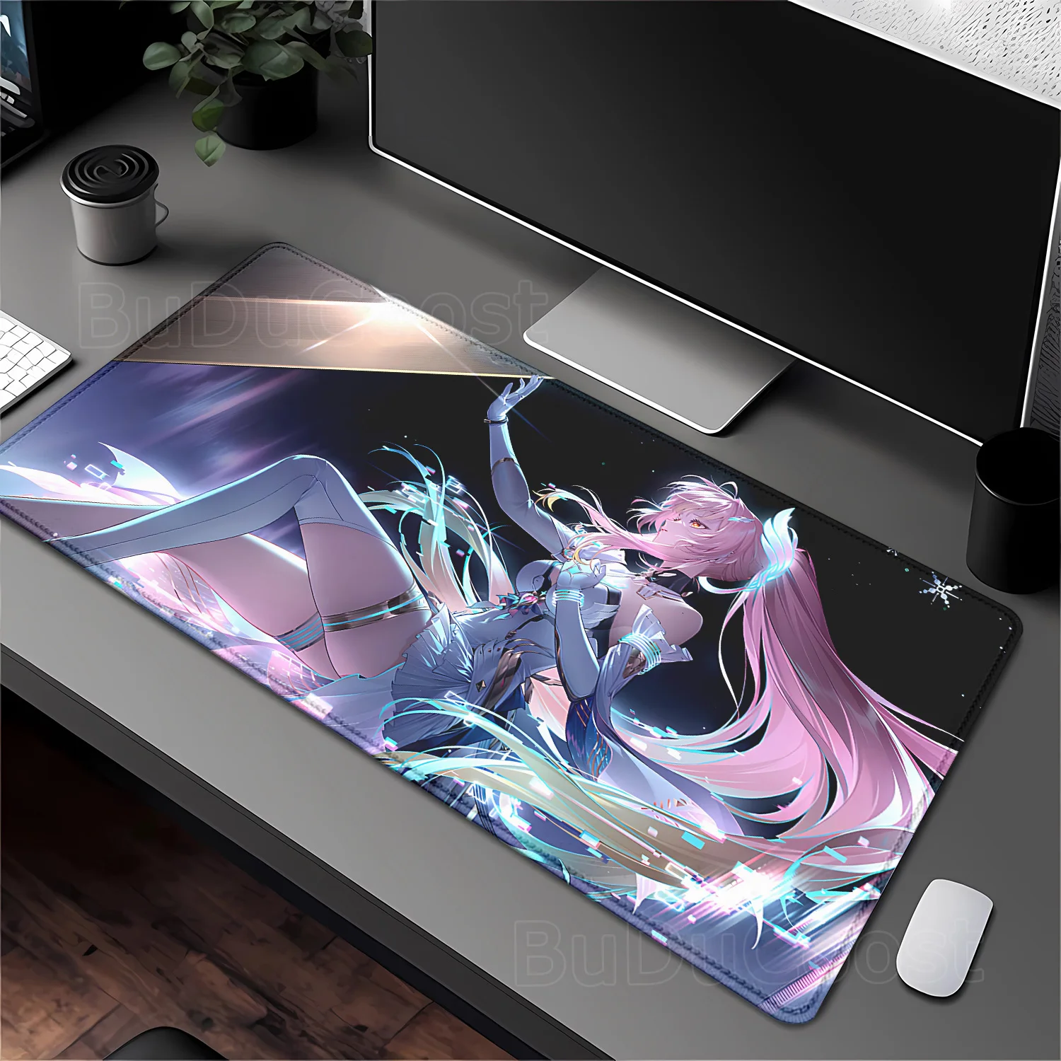 Aemeath Wuthering Waves Mousepad Computer Gaming offices keyboard Mouse Pad Anime Non-slip Rubber HD Printing 400x900mm Desk Mat
