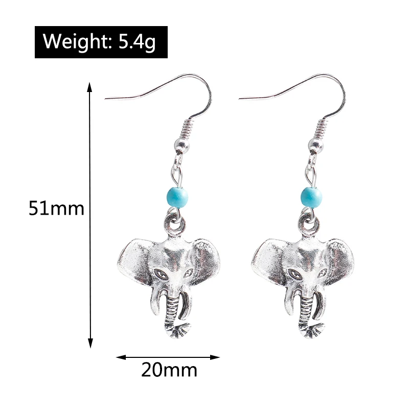 Aihua Böhmen Tibet Silber Große Elefanten Ohrringe Für Frauen Vintage Ethnische Metall Geschnitzte Kreuz Feder Eule Ohrringe Boho Schmuck – Detail 27