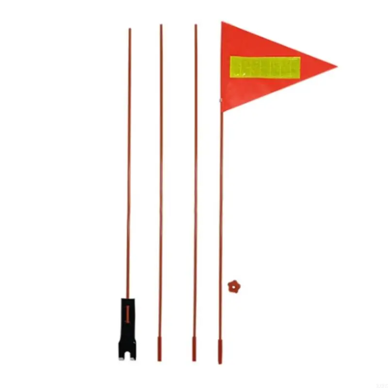 

XXFC Height Adjustable Waterproof Flags Cycling Outdoor Bike Flags Bike Safety Flags with Rod Reflective Strips Flags