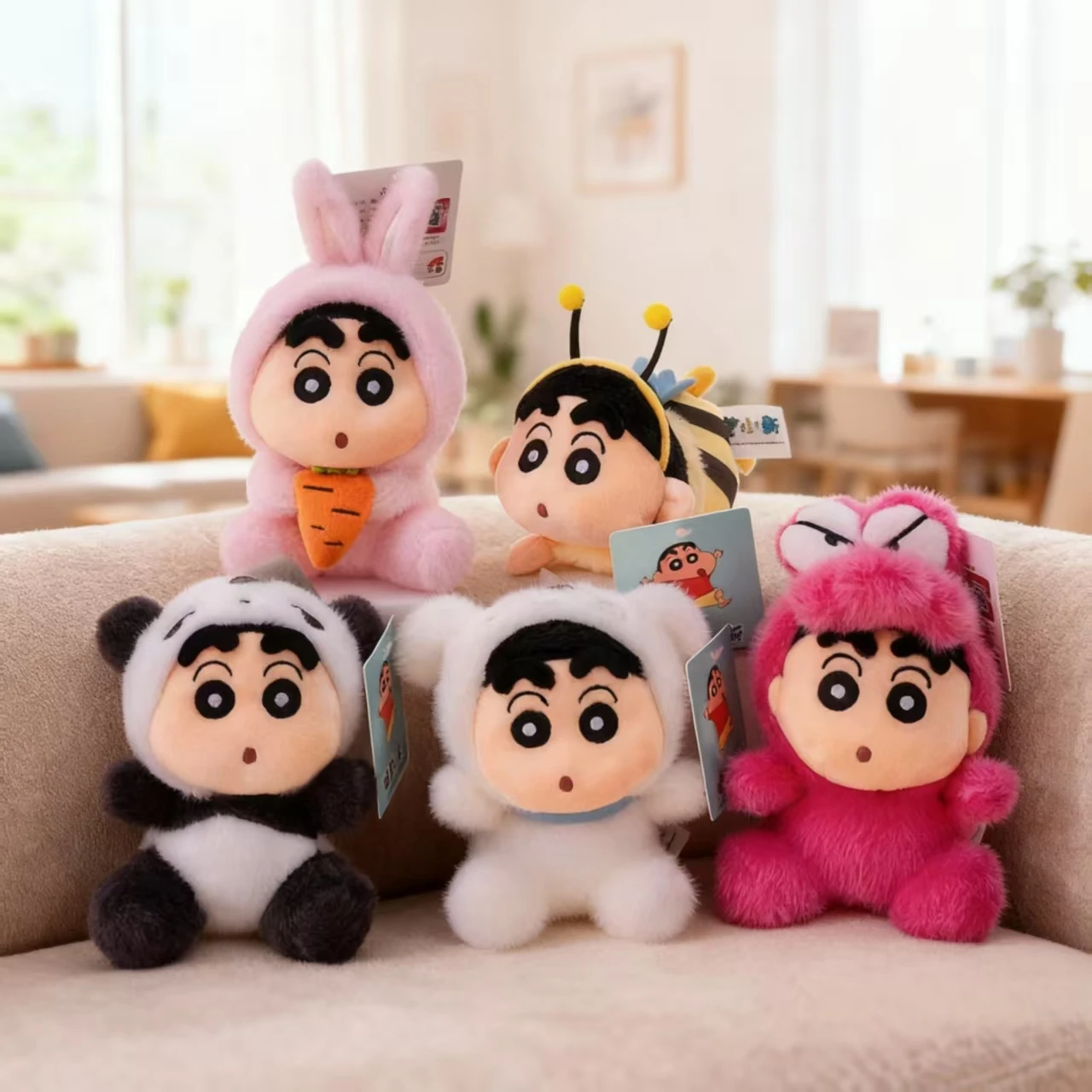 

High-Quality Crayon Shin-Chan Transformation Plush Keychain Doll, Cute and Soft Decorative Pendant for Backpack