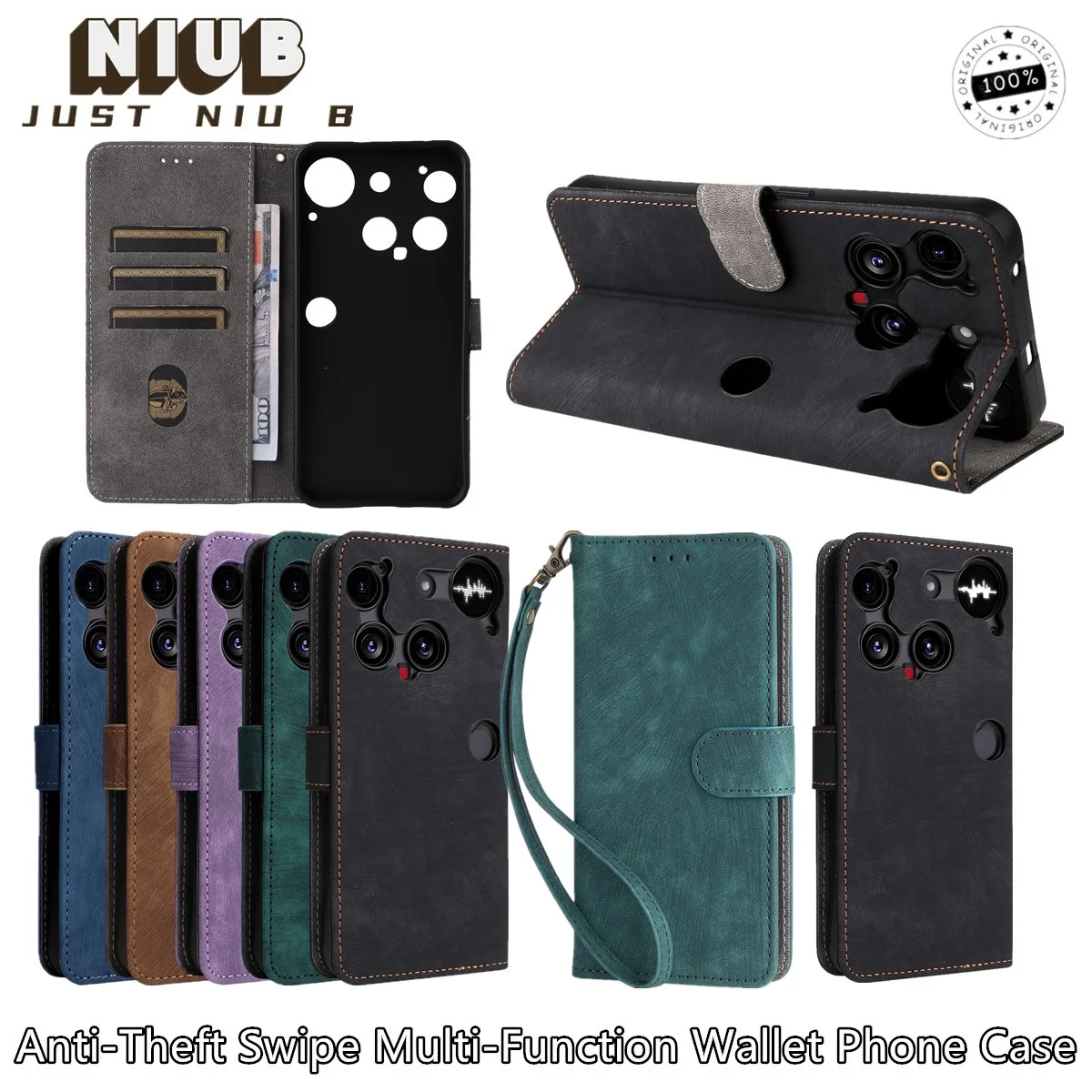 Кожаный флип-чехол с магнитным притяжением для телефона Nothing 3A Lite 3A Pro CMF 2 Pro, защитный чехол, кошелек, слот для карт, подставка