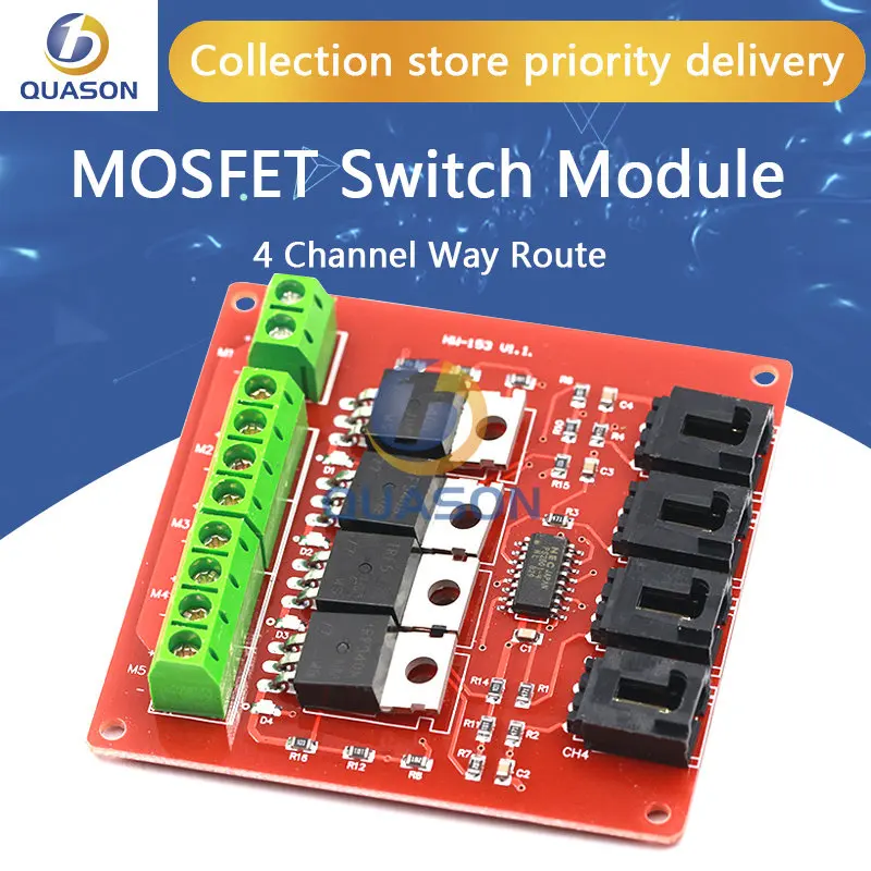 Four Channel 4 Channel Way Route MOSFET Button IRF540 V4.0+ MOSFET Switch Module For Arduino DC Motor Drive Dmimmer Relay Board