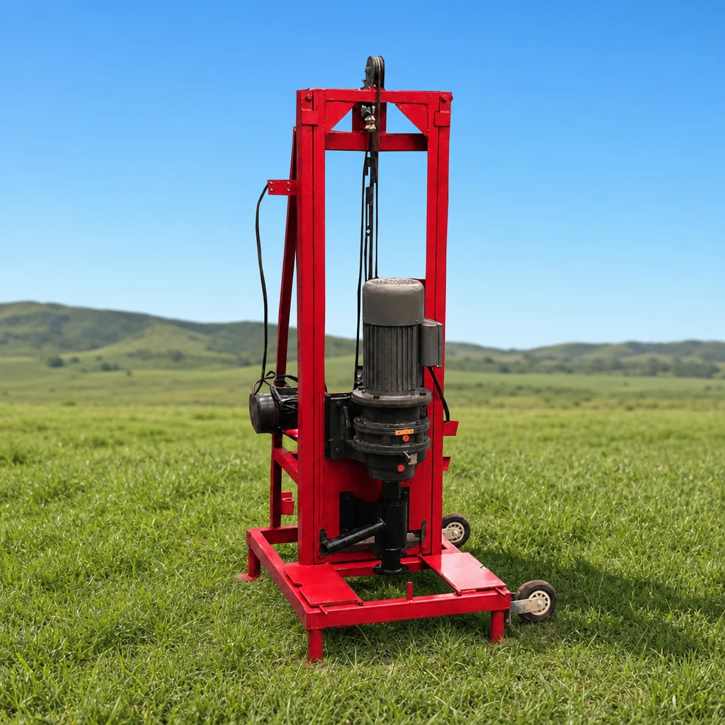 Customized Hydraulic System Hand Held Type Water Well Drilling Machine 100m Depth One Person Operation