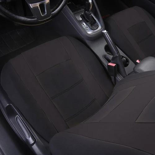 Imagen 2 del producto Juego completo de fundas para asiento de coche de 5 asientos de poliéster para todas las estaciones, tamaño universal, apto para la mayoría de automóviles, camiones, SUV y furgones
