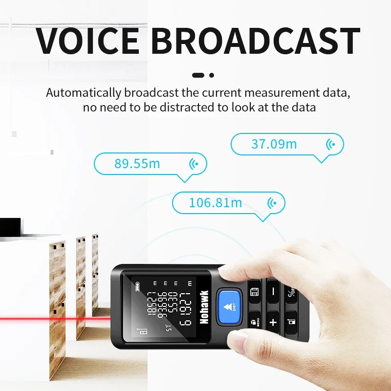 NEV 80M laser distance laser meter infrared high accuracy short distance measurement indoor use easy carry