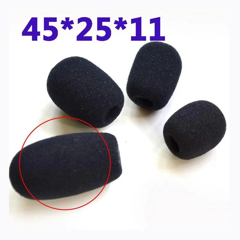 10pcs Microphone Cover Headset Replacement Foam Telephone Headphone Mic Case Microphone Windscreen Windshied Sponge