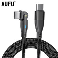 AUFU 100W USB C To USB Type C Cable for Huawei Xiaomi 5A Fast Charging Wire 180 Degree Rotate USBC Charger Data Cord for Samsung