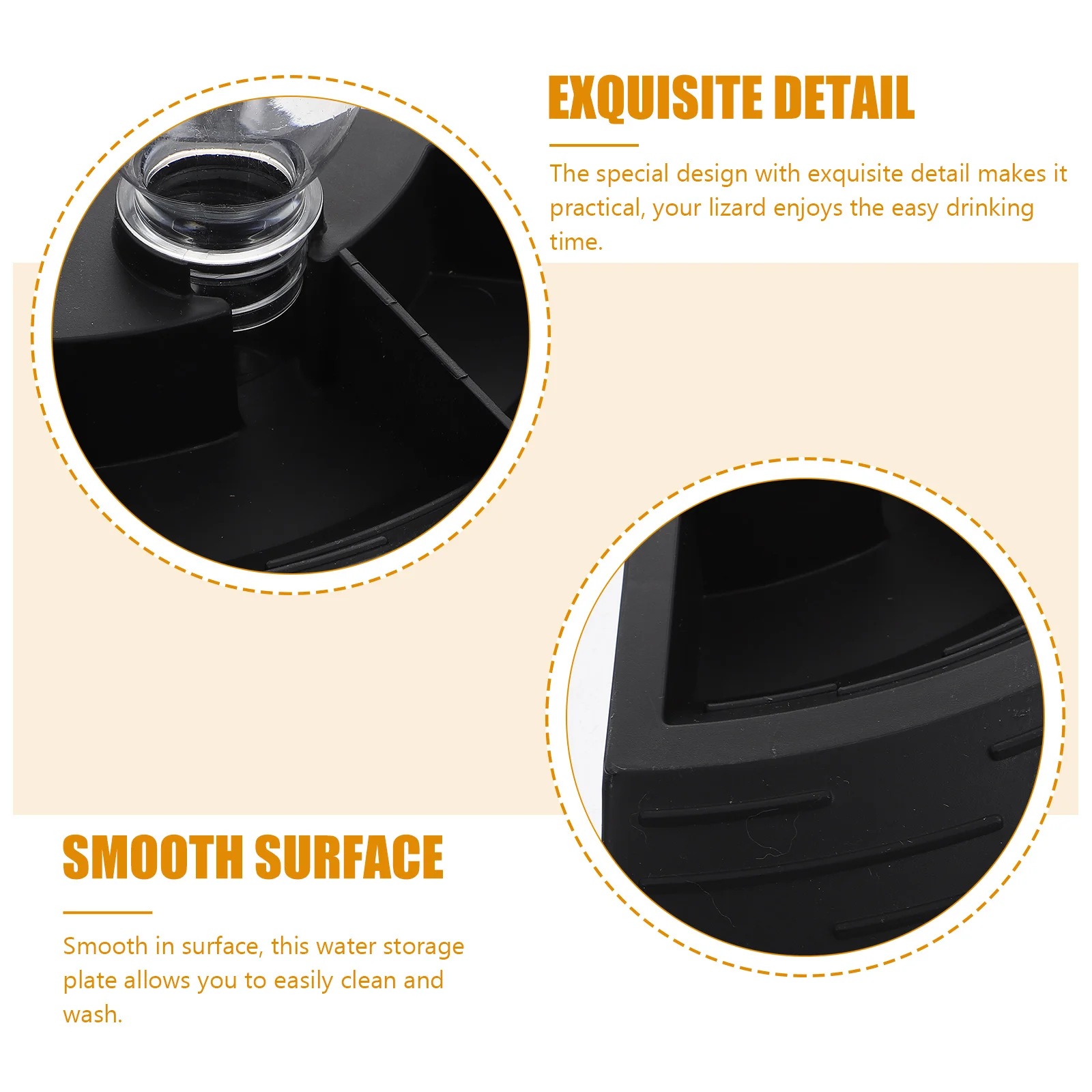 

Reptile Water Feeders NW35 Medium Pet Supplies Drinking Fountain Food Feeder Crawling Dispensers Storage Plate Easy