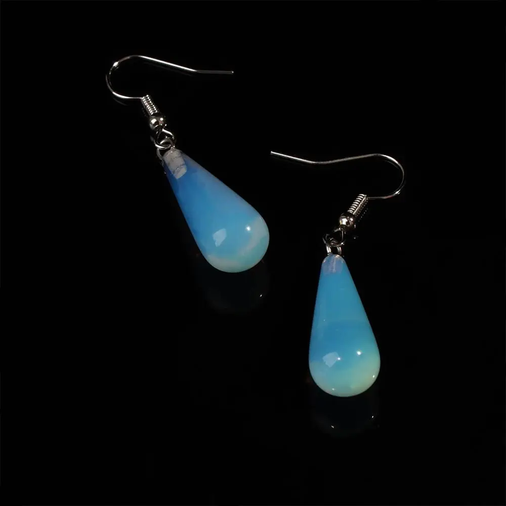 Attractive Natural Opal Gift Fashion Jewelry Women Girl Hook Earrings