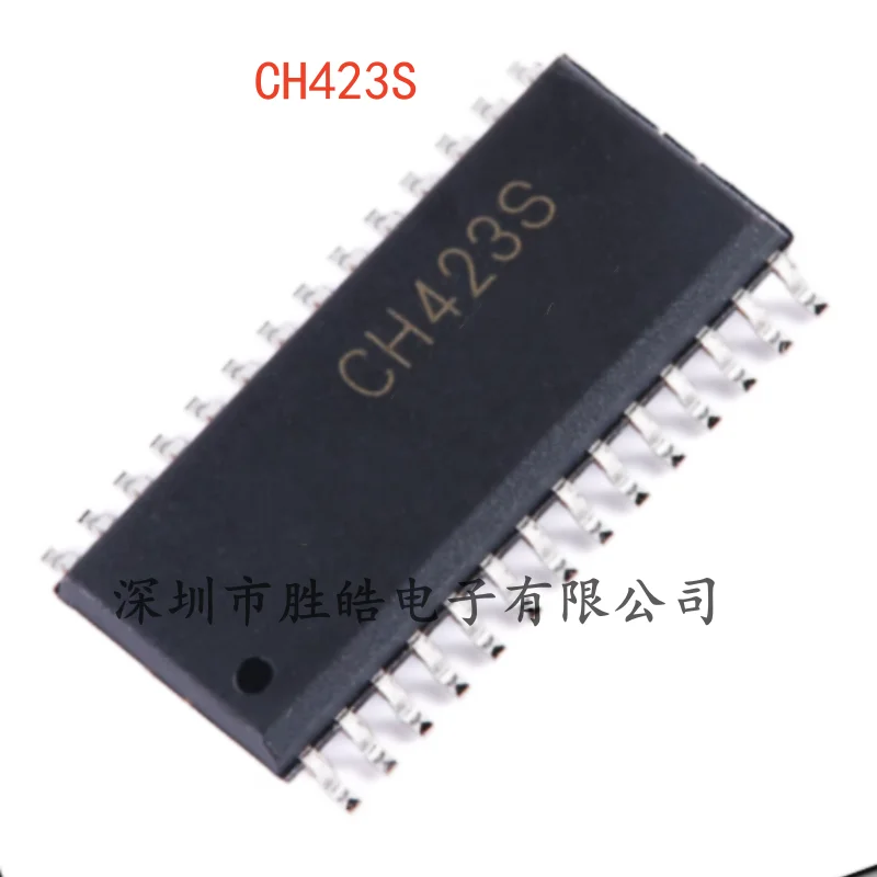 (10PCS)  NEW  CH423S   CH423   Two-Wire Remote I/O Extension Chip    SOP-28   CH423S   Integrated Circuit