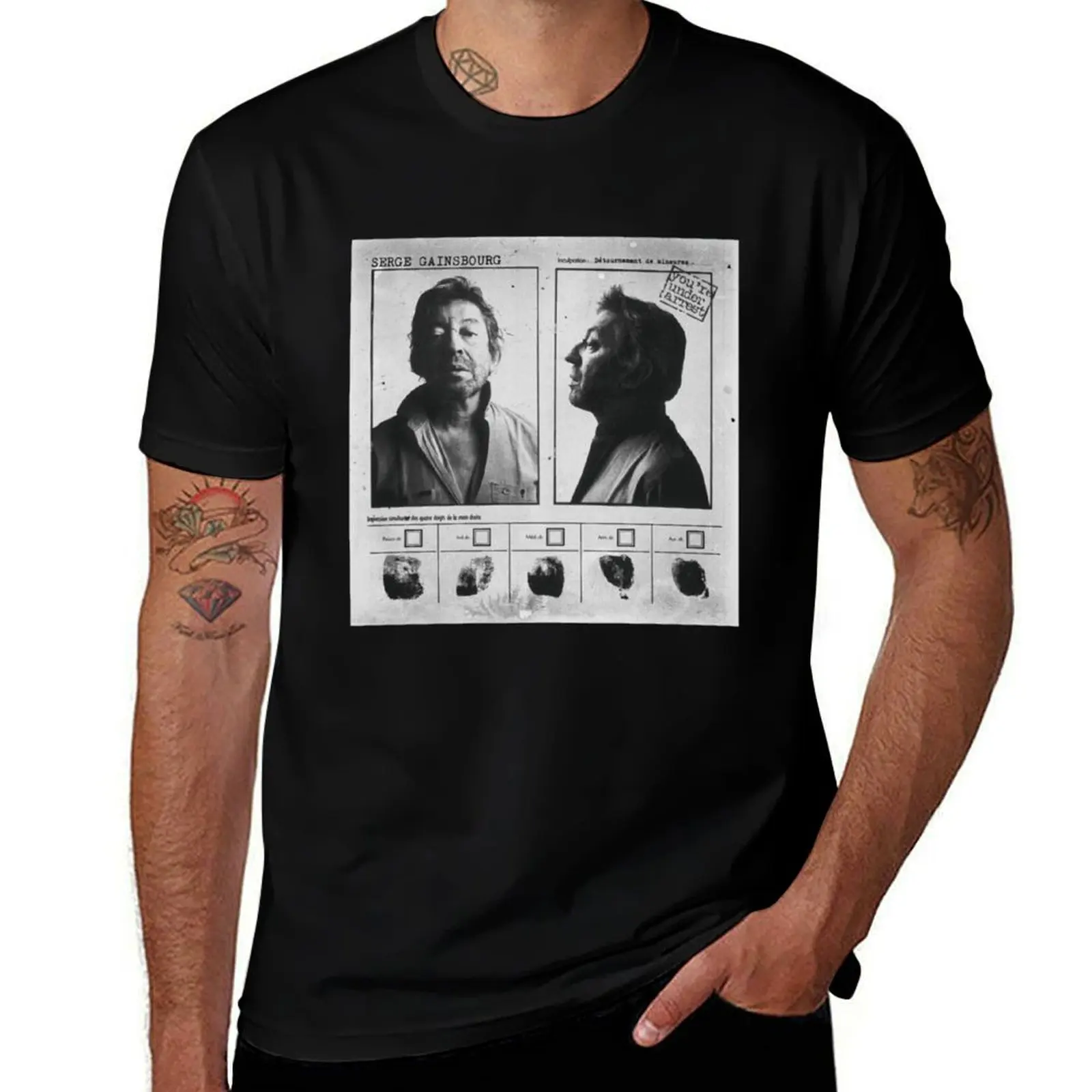 

of of Album Serge Gainsbourg 1974 essentiel T-Shirt Luxury man fashion shirts Personalized t-shirt clothing for men