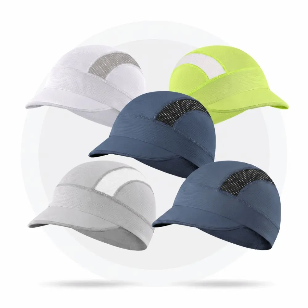 Breathable Mesh Cycling Caps Sweat Absorption Small Brim Running Hat Thin Design Polyester Material Sports Sunhat Outdoor Sports