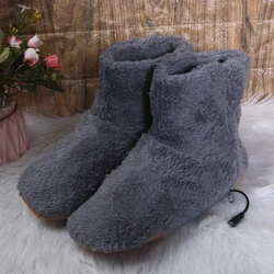 Heated Feet Warmer USB Plug-in Cushion Plush Foot Heater Electric Heating Pad Winter Office Heating Shoes Insole Heater
