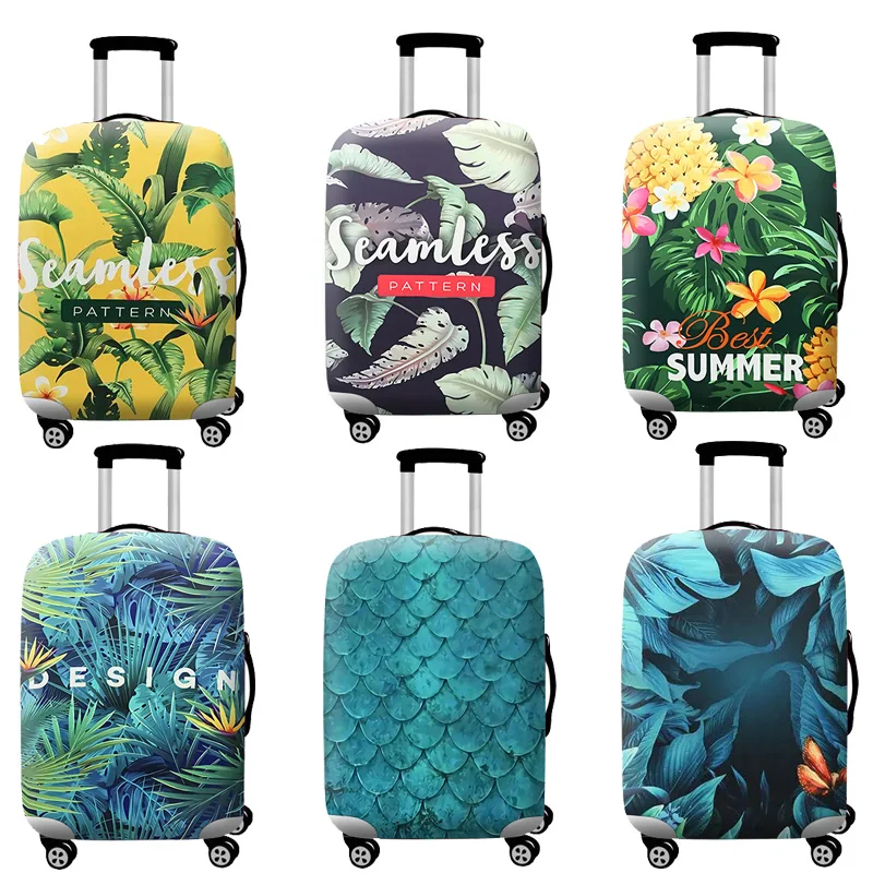 

Flowers Travel Accessories Luggage Cover Suitcase Protection Baggage Dust Cover Elasticity Trunk Set Case for Travel Suitcase