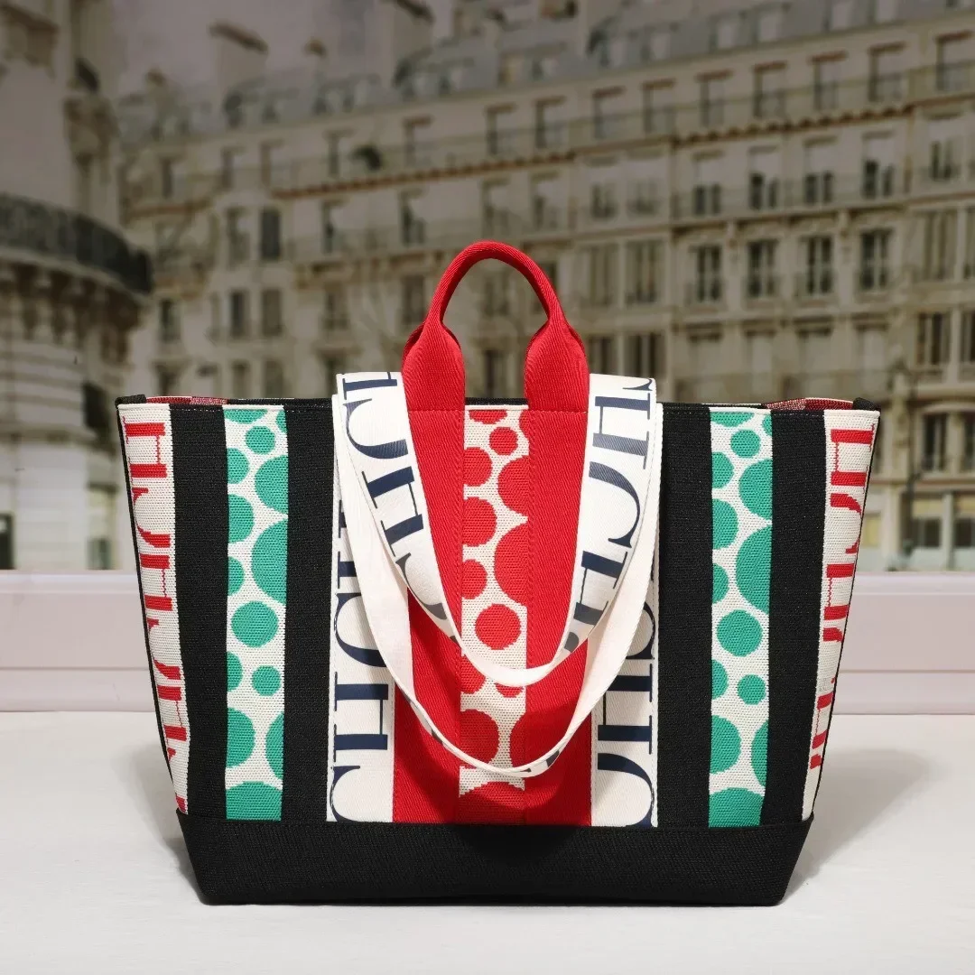 

Women's Crossbody Bag Striped Letter Print Design Simple Large Capacity Tote Bag Daily Commuter Model Shoulder Bag