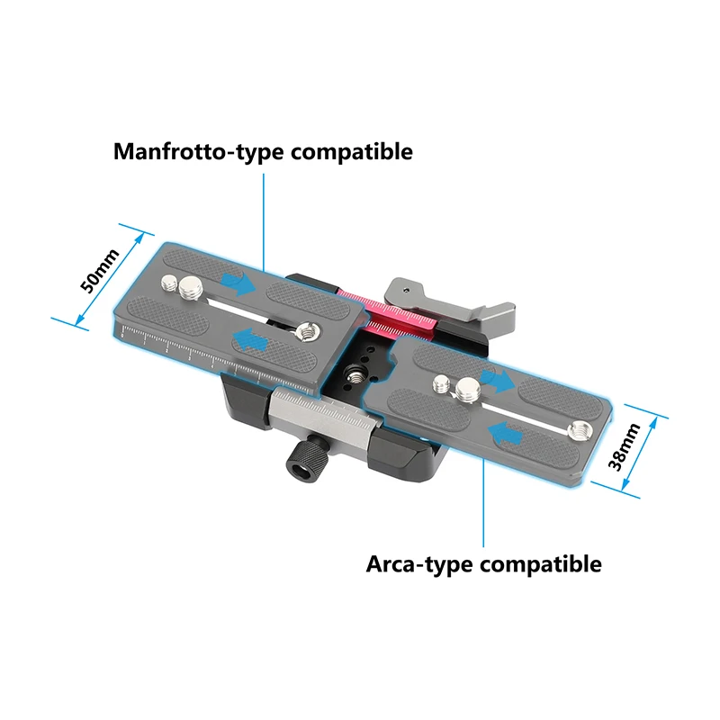 CAMVATE Arca-type Quick Release Clamp Manfrotto Baseplate For DSLR Camera Cage, Gimbal and 577/ 501/ 504/ 701 Tripods BallHead