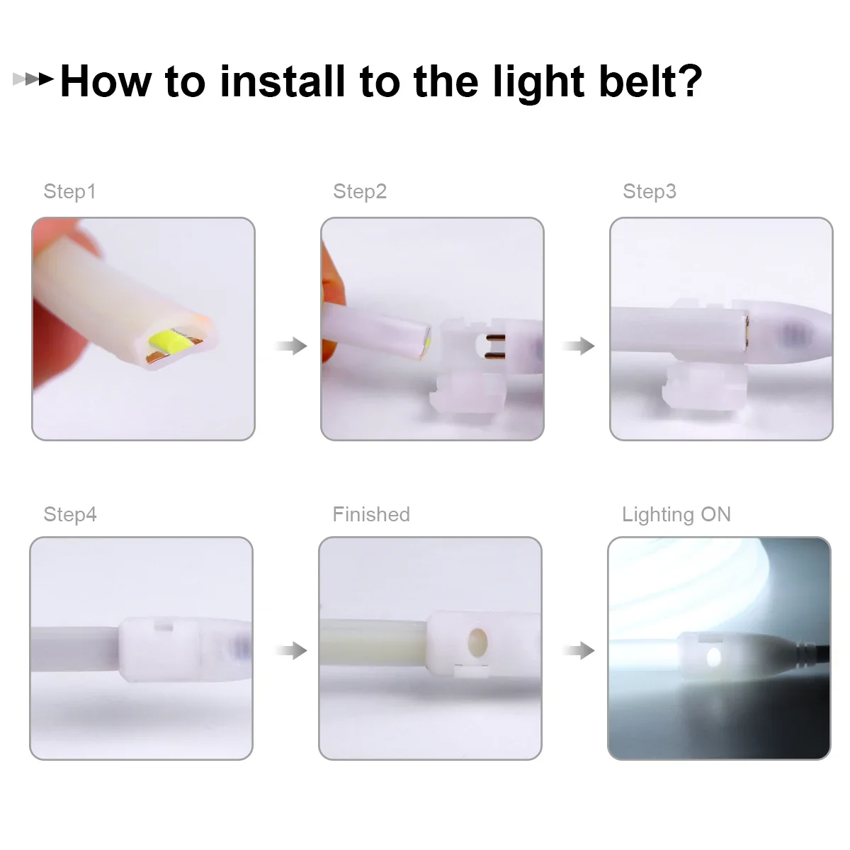 220V EU Switch Wire 303switch Cable ON OFF for COB LED Strip EU Plug LED Light Tape Clip Accessory