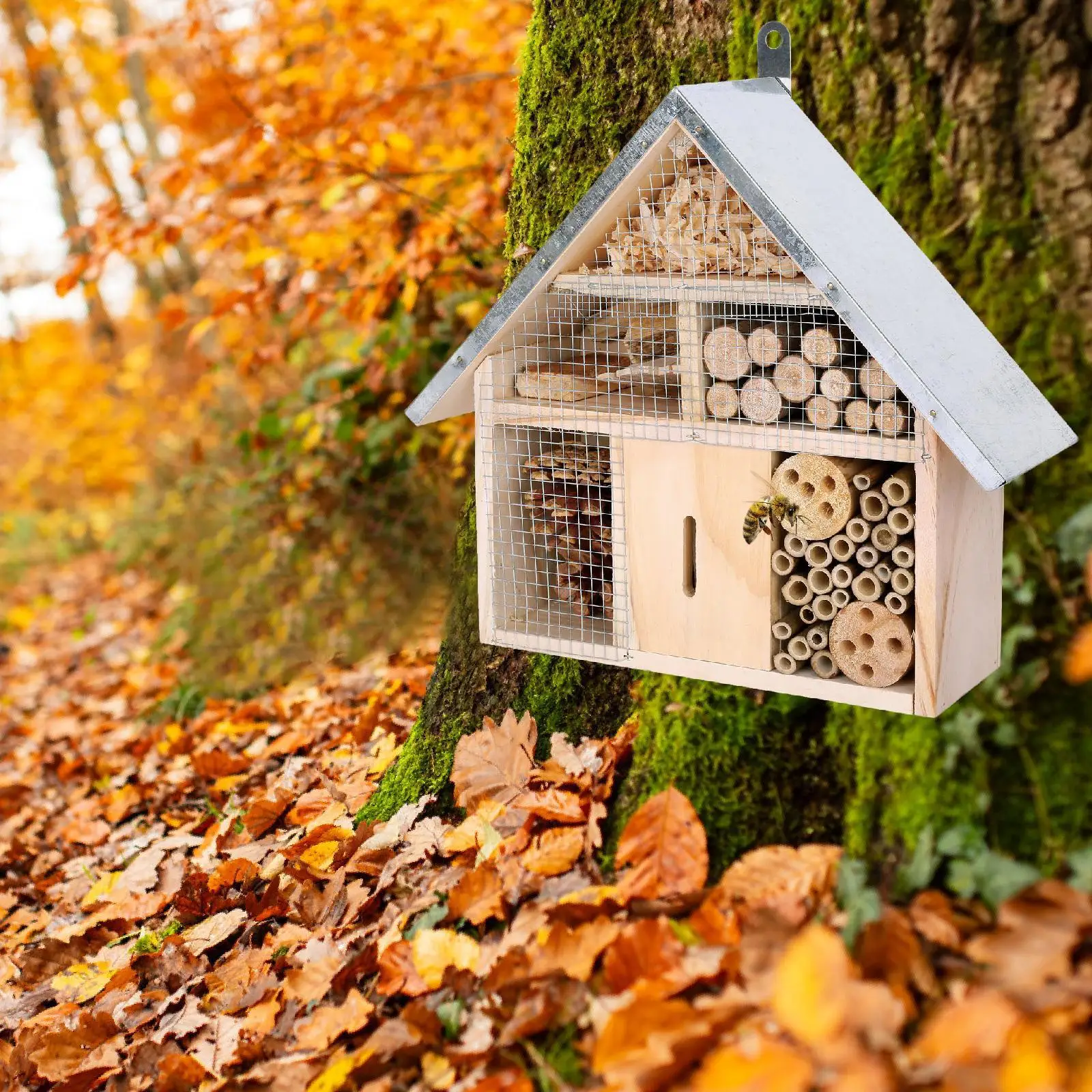 Hölzerne Bienenhaus-Gartendekoration, Gartennestkasten für Zaun und Hof