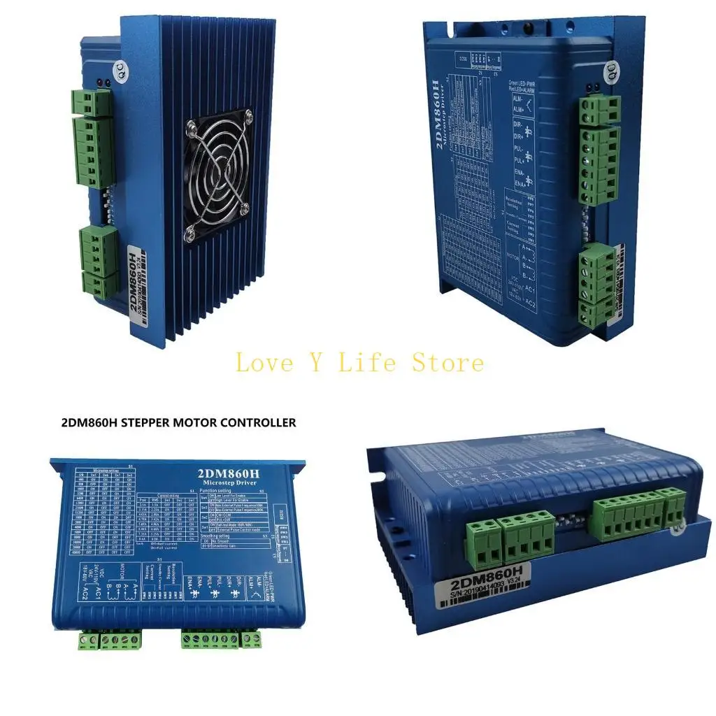 

L74C 2 Phase Digital Stepper Motor Driver 2DM860H Stepper Motor Controller 32 Subdivision Motor Control System Enduring