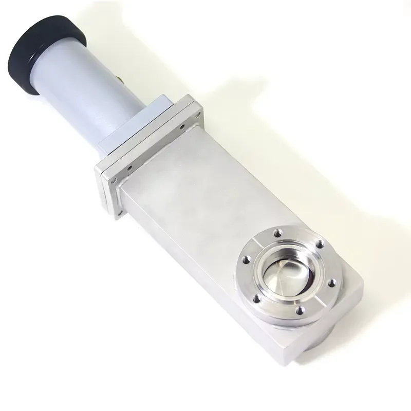 Manual/Pneumatic High Vacuum CF Mini Gate Valve Double Actuing SS304 Stainless Steel CF35 Flange Baffle Valve Vacuum Pipeline