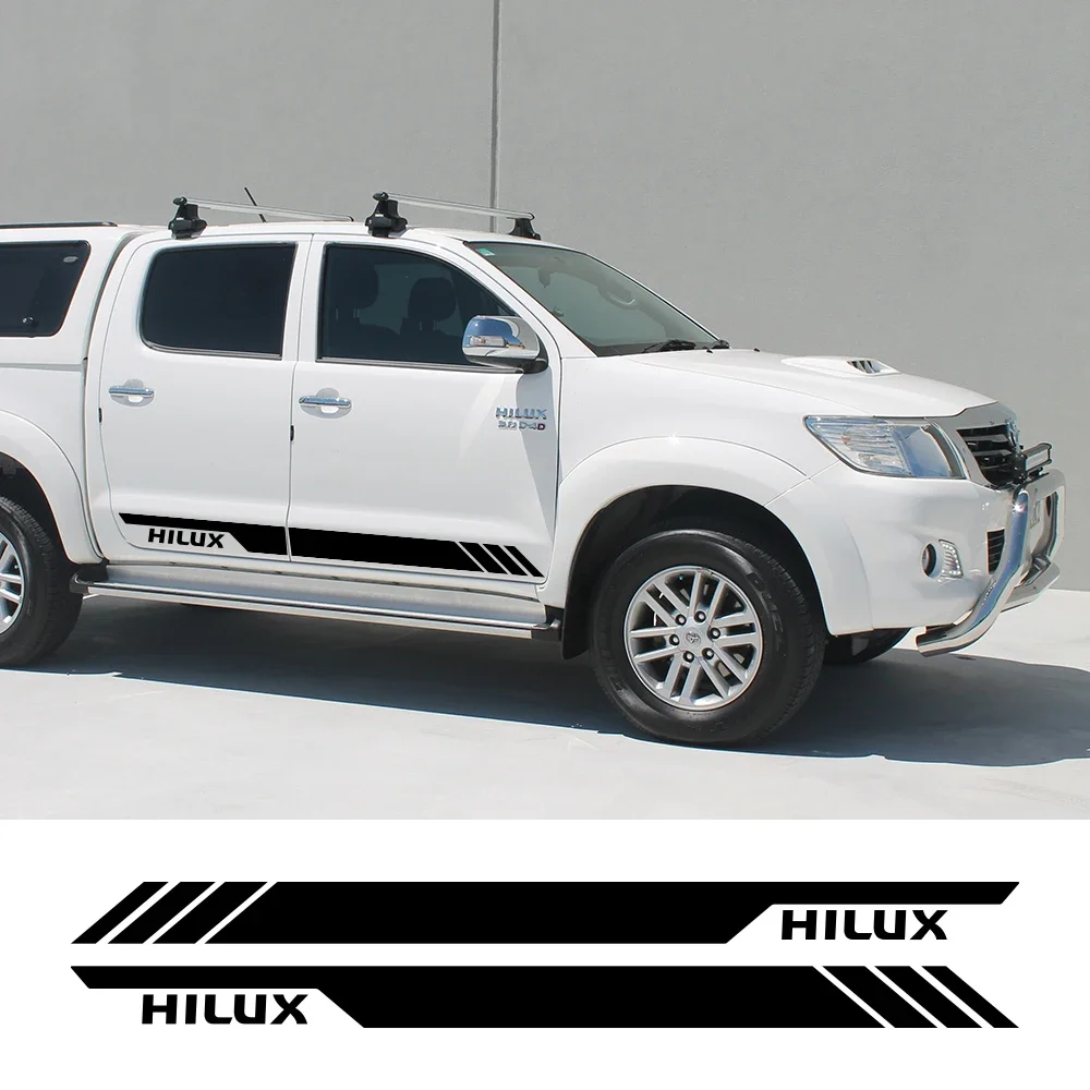 

Car Door Side Sticker For Toyota Hilux Revo Vigo Truck Stripes Decor Cover Decoration Pickup Vinyl Decal Auto Tuning Accessories
