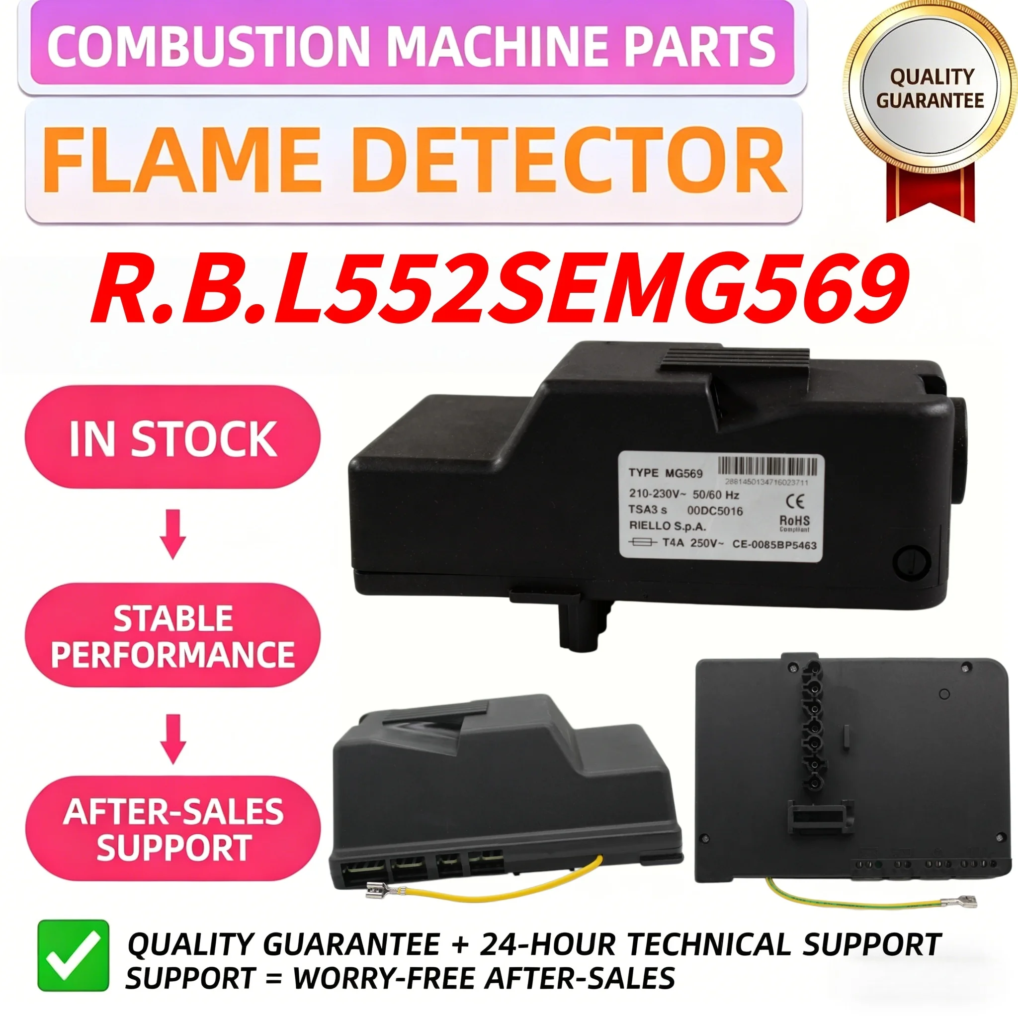 R.B.L 552SE MG569 Burner Control Box 230VAC 50/60Hz Universal Program Controller for Riello RG Diesel Oil Burner, 24h Fast Shipp
