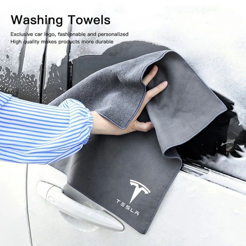 منشفة مايكروفايبر لأدوات تنظيف السيارات الداخلية ، قماش مسح ، خرقة نظيفة لنموذج تسلا 3 ، موديل S ، موديل-X ، موديل-Y ، سيبيرتروك ، سبيس إكس #2