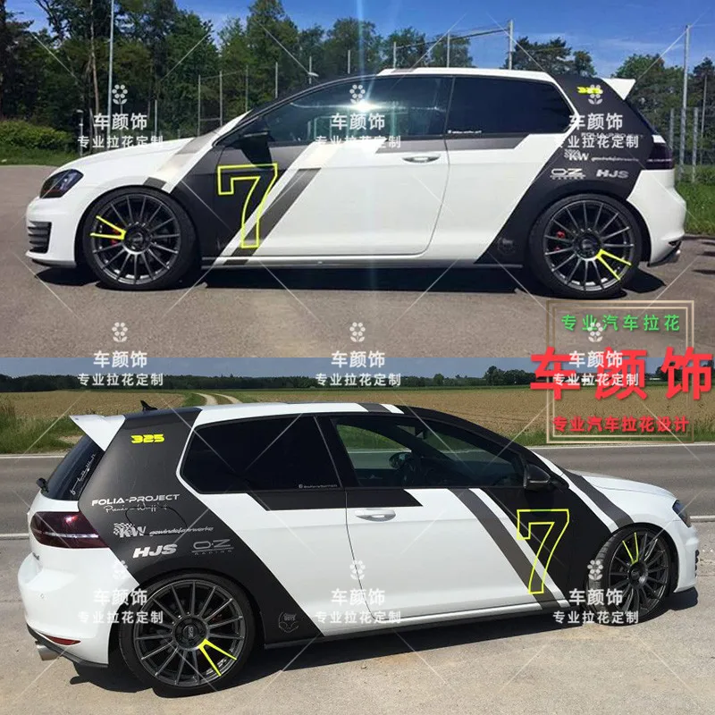 

2CPS New Car Sticker Body Custom Modification Sports Decoration Car Film Vinyl Accessories FOR Volkswagen Golf 7 GTI