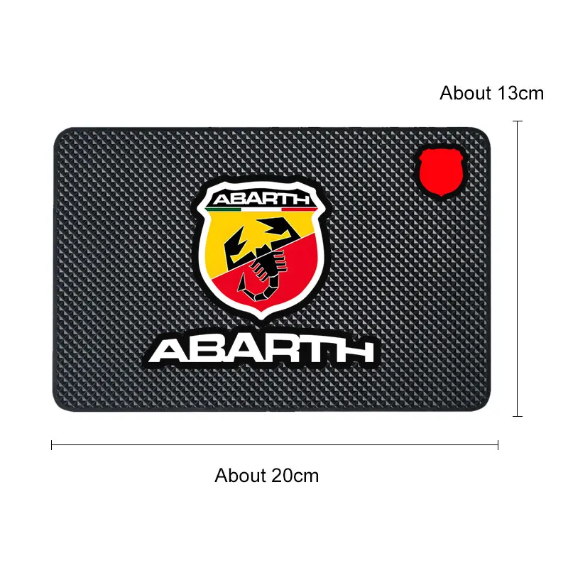 For Abarth 595 124 Fiat 600 500L Ducato Panda Grande Punto Car Dashboard Sticky Pad Phone Holder PVC Non Slip Mat Accessories
