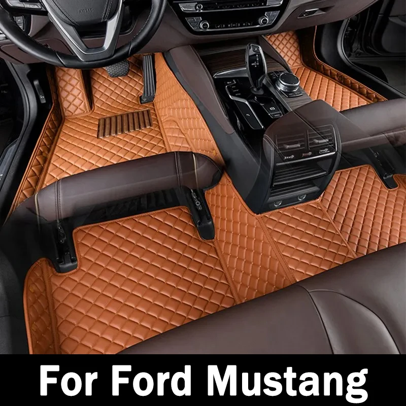 Car floor&Trunk mats for Ford Mustang 2015-2022 16 17 18 19 20 21 Custom foot Pads automobile carpet cover interior accessories