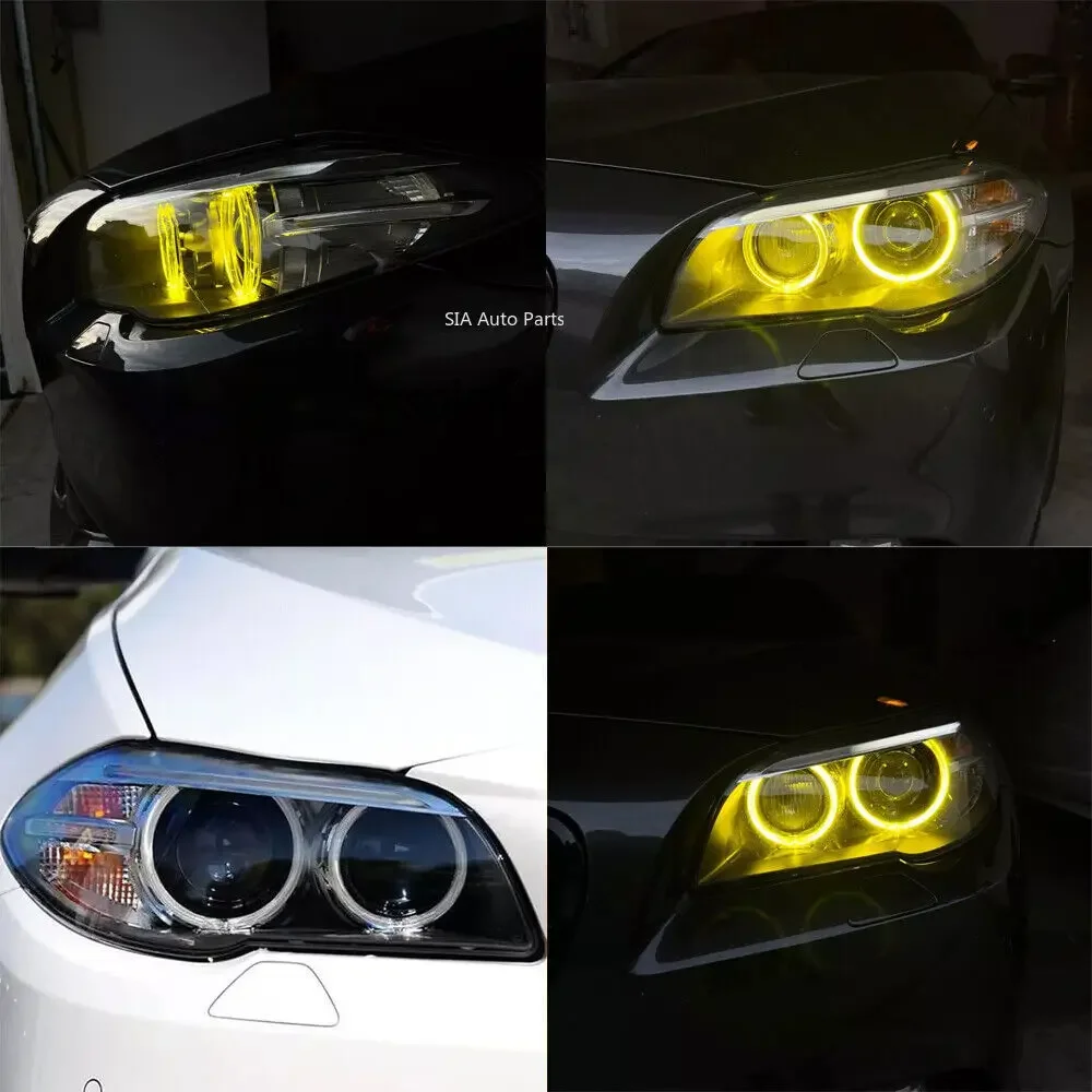 New 63117343876 Yellow LED Angel Eyes DRL Daytime Running Light Module for 2014-2017 BMW 5 Series F10 F11 F18 LCI Headlights