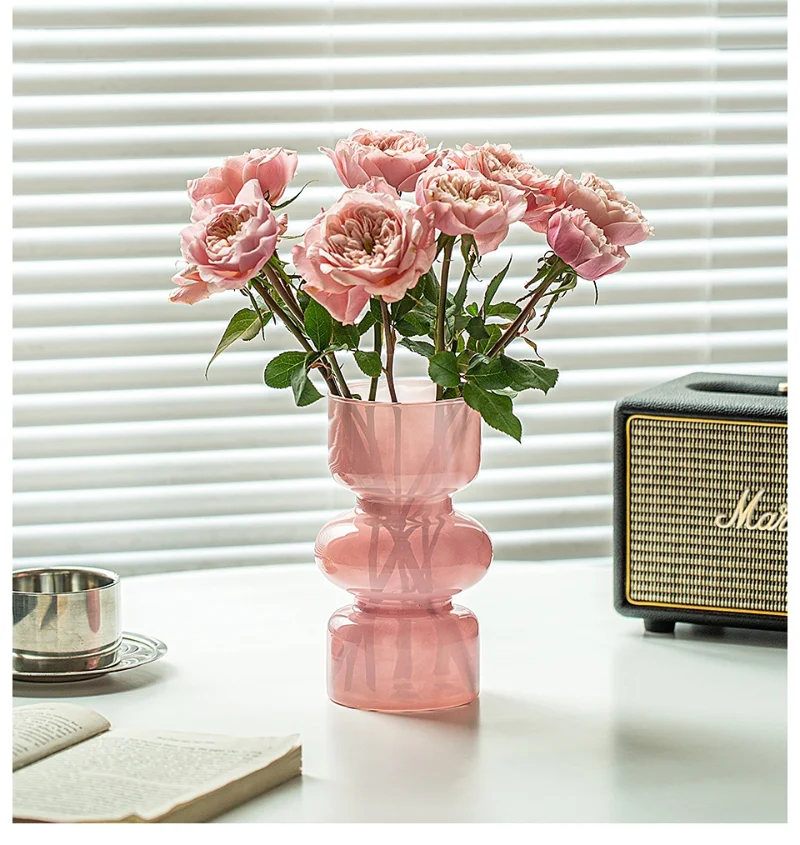Venda quente ins vasos de vidro vasos transparentes decoração para casa ornamentos criativos fotografia adereços