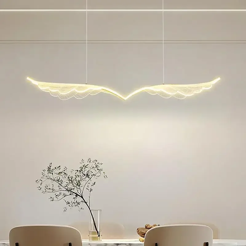 Postmodern Nordic Pendant Lights Creative Gold Angel Wings Chandeliers for Living Room Kitchen Table LED Lamp Bedroom Decoration