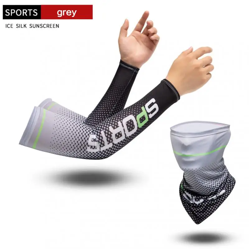 SamHeng Guantes De Protección Solar UV UPF50+ – Seda De Hielo Y Fibra Antideslizante – Pantalla Táctil – Mangas Largas 56 Cm – Para Ciclismo, Conducción Y Playa