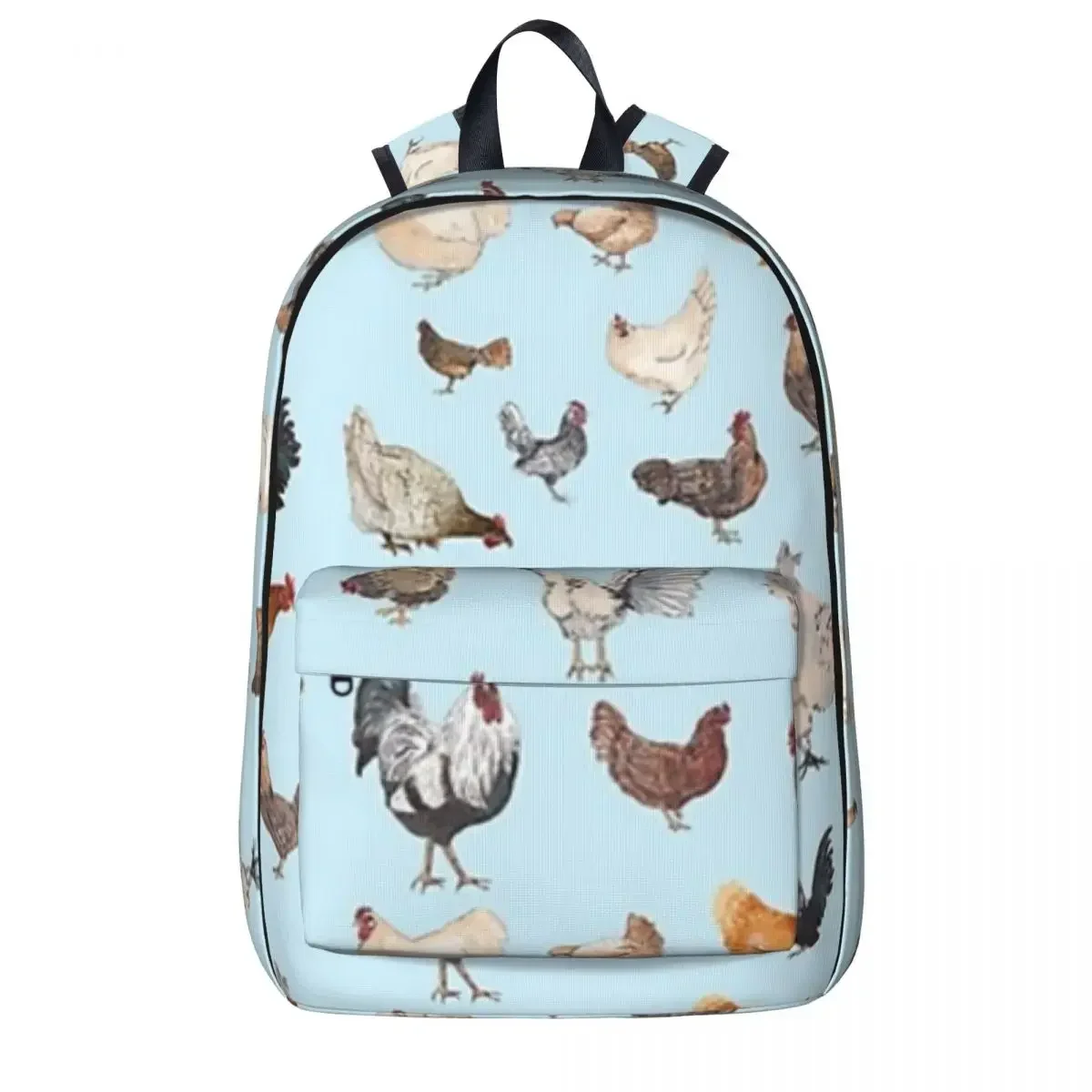 Chicken Happy Backpack Fashion Children School Bag Laptop Rucksack Travel Rucksack Large Capacity Bookbag