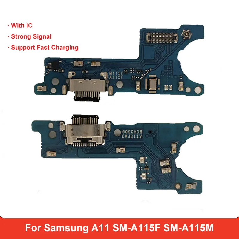 5 шт. для Samsung Galaxy A11 SM-A115F SM-A115M USB-порт для зарядки, разъем для док-станции, гибкий кабель, быстрая зарядка с микросхемой