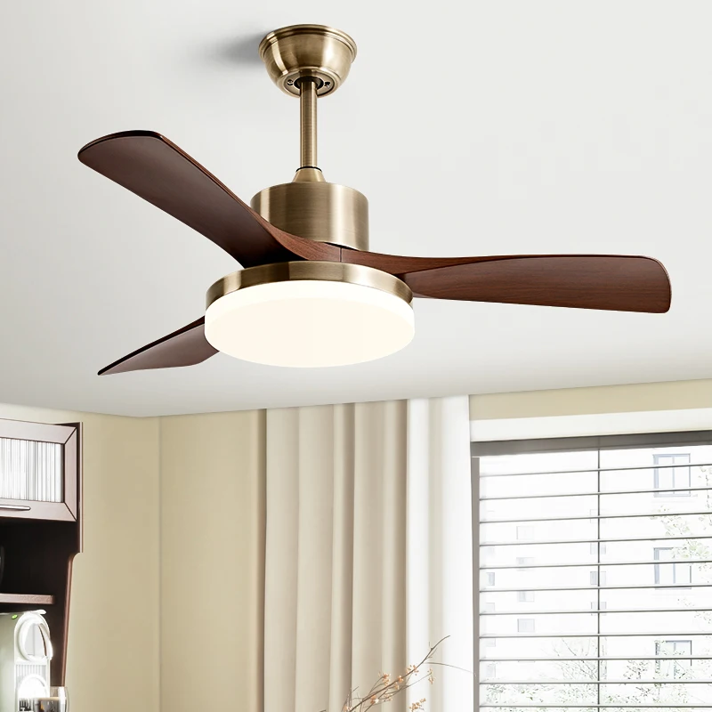 Modern DC Ceiling Fan with Light 36/42 Inch and Remote Control for Living Room Dining Room Bedroom Strong Winds Electric Fans