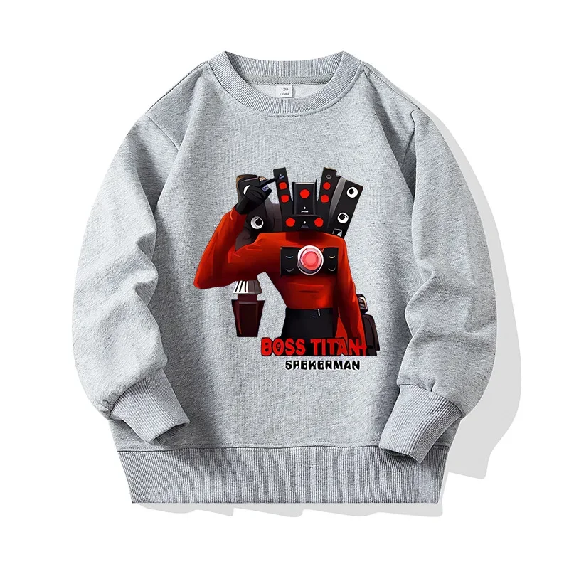 Kids boys Skibidi Toilet Hoodie Anime Character Print Cosplay Sweatshirt Youth men Titan Speakerman Pullover