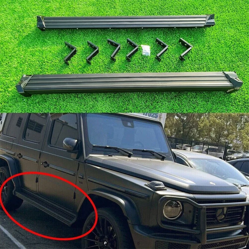 

Fits For Mercedes Benz W463 G-Class 2001-2018 All Black Side Step Nerf Bar Pedals Running Board