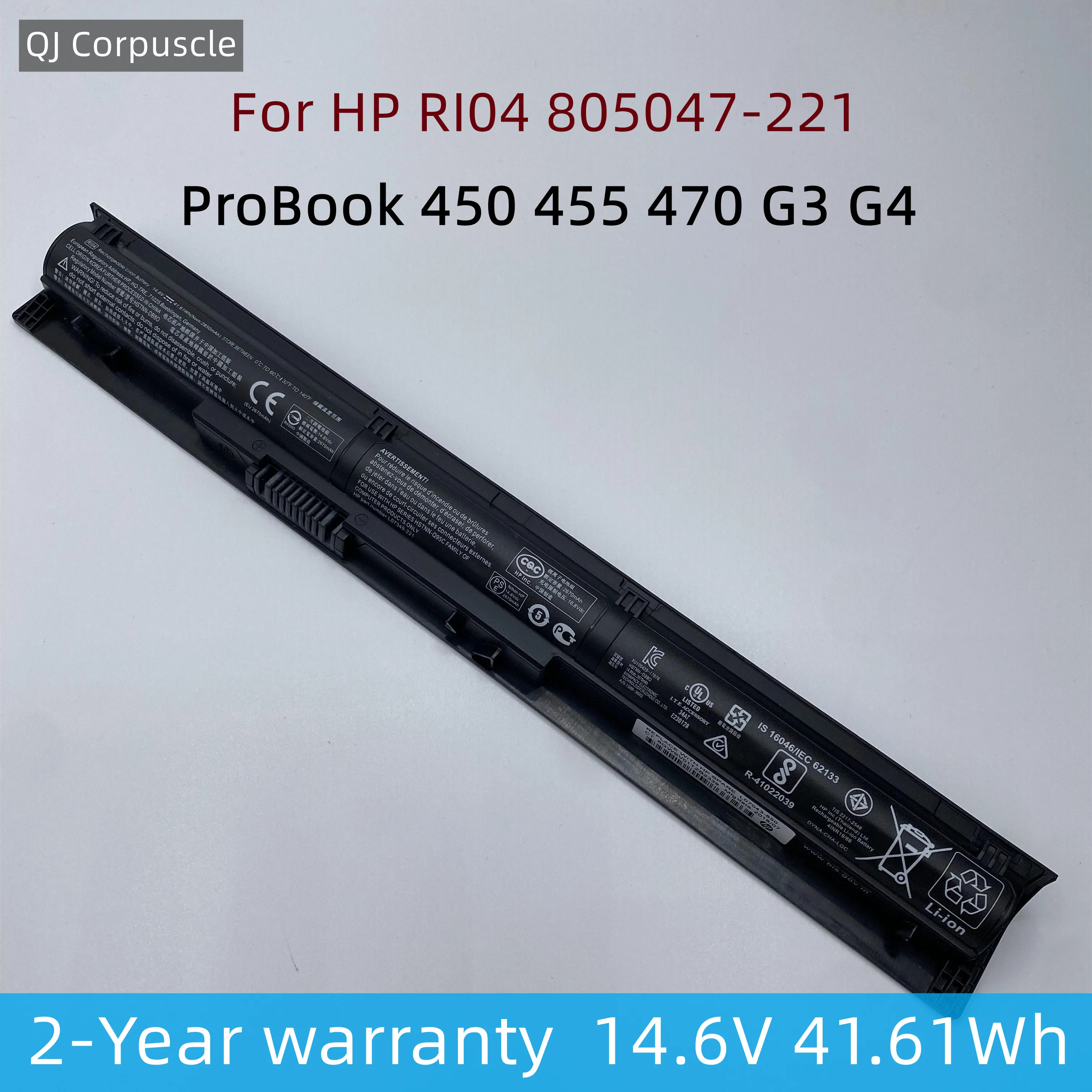 

New Original RI04 Laptop Battery For HP ProBook 450 455 470 G3 G4 805294-001 HSTNN-Q94C P3G15AA HSTNN-DB7B HSTNN-Q95 HSTNN-PB6Q